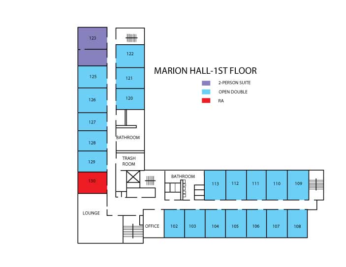 Marion Hall Floor Plans Housing, Meal Plan, and I.D