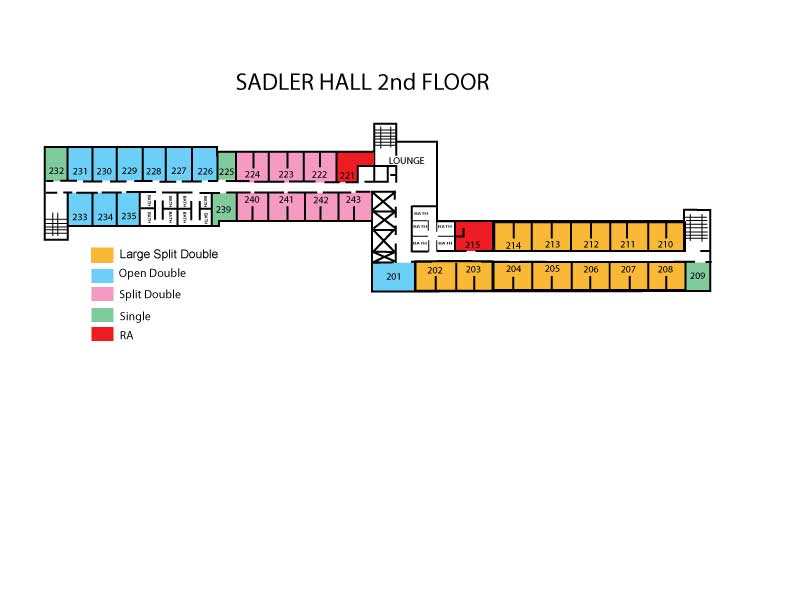 Sadler Hall Floor Plans Housing, Meal Plan, and I.D