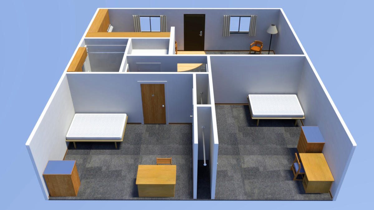 South Campus TwoBedroom Floor Plans Housing, Meal Plan