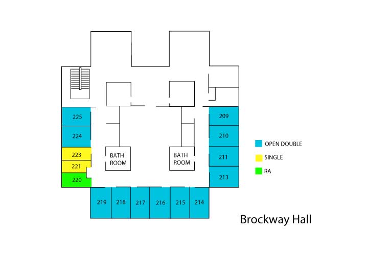 Brockway Hall Floor Plan Housing, Meal Plan, and I.D